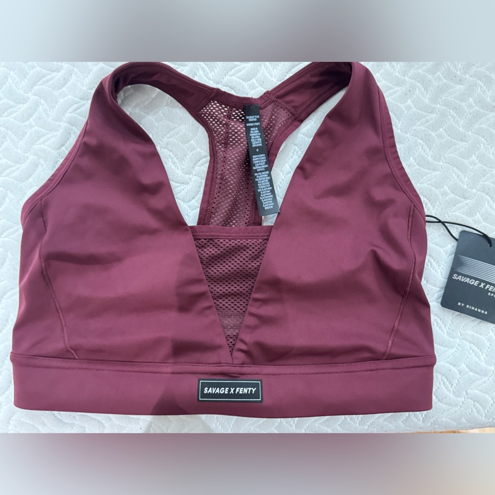 Savage X Fenty Deep Red Sports Bra